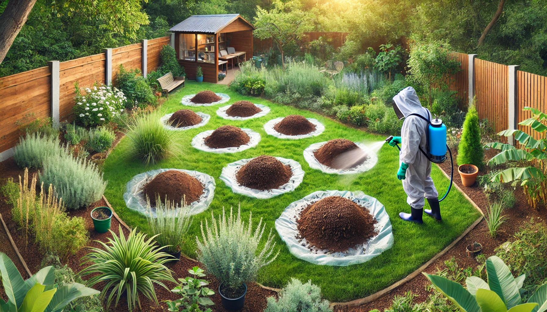 A natural garden solution for safely removing ground bees.